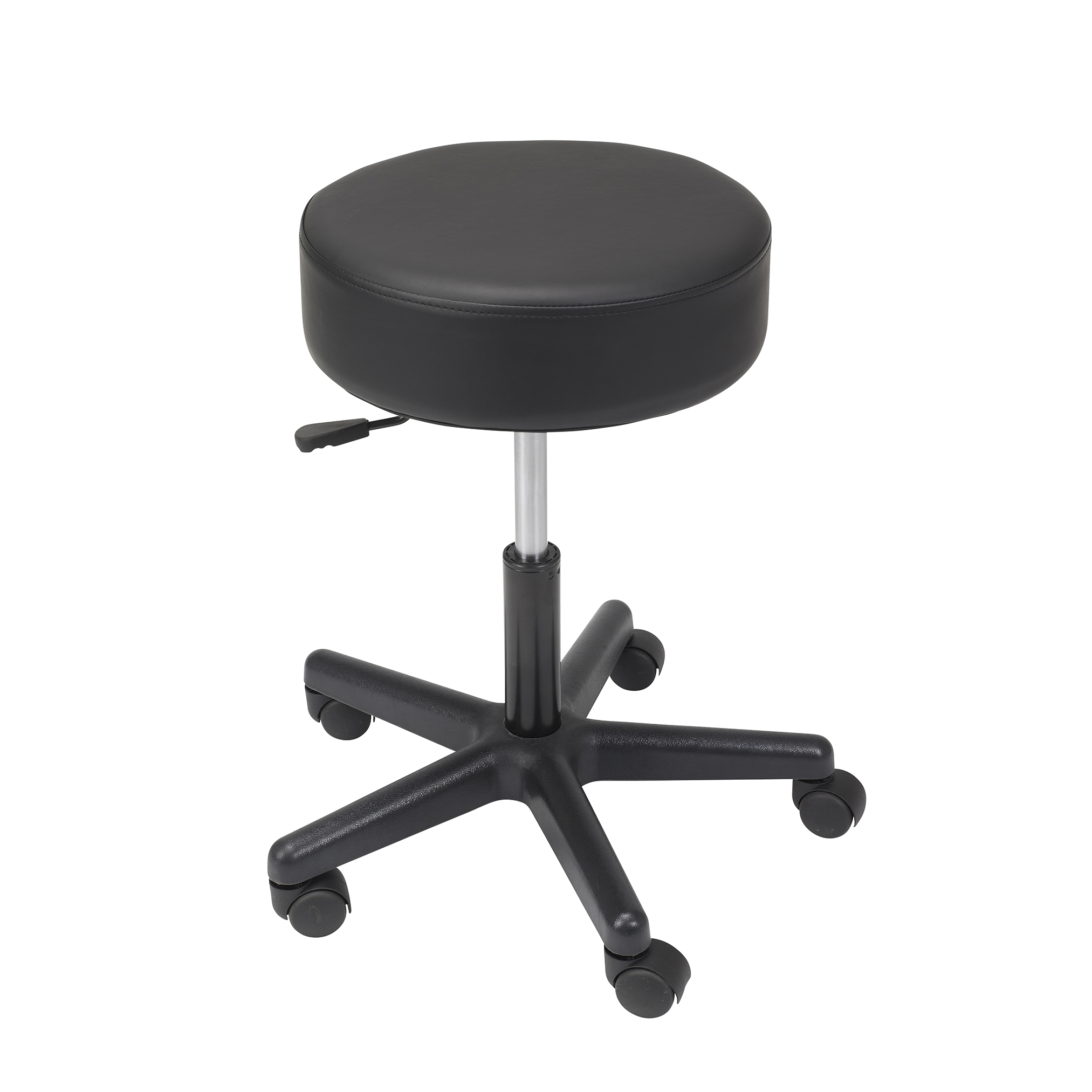 Revolving, Pneumatic Adjustable Height Stool with Plastic Base